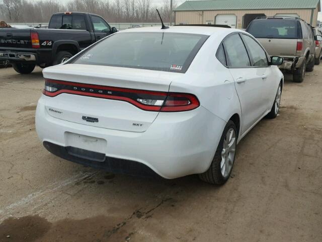 1C3CDFBA2DD150866 - 2013 DODGE DART SXT WHITE photo 4