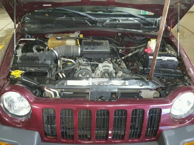 1J4GL48K13W648722 - 2003 JEEP LIBERTY SP BURGUNDY photo 7
