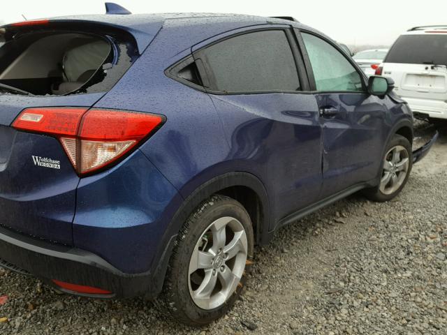 3CZRU5H55GM737172 - 2016 HONDA HR-V EX BLUE photo 4