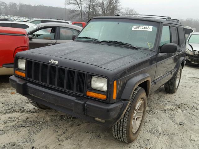 1J4FF58S11L567274 - 2001 JEEP CHEROKEE C BLACK photo 2