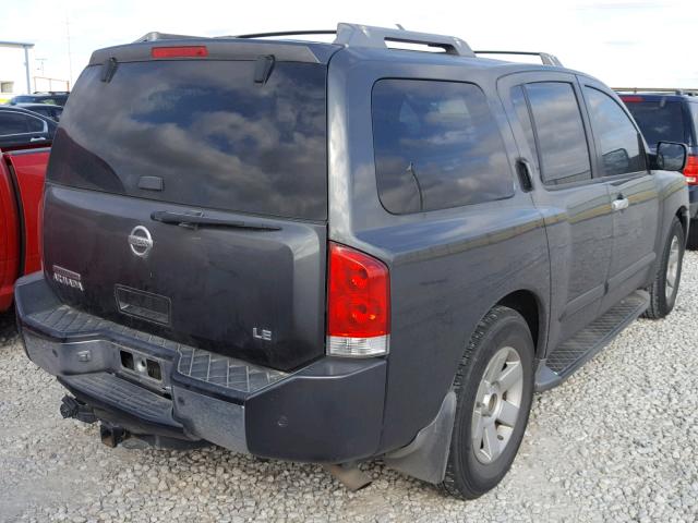 5N1AA08A24N743584 - 2004 NISSAN ARMADA SE GRAY photo 4