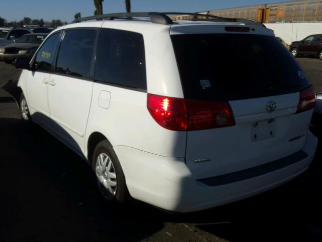 5TDZK23C47S092367 - 2007 TOYOTA SIENNA CE WHITE photo 3