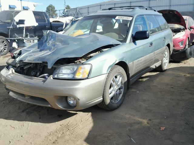 4S3BH675147624005 - 2004 SUBARU LEGACY OUT GREEN photo 2