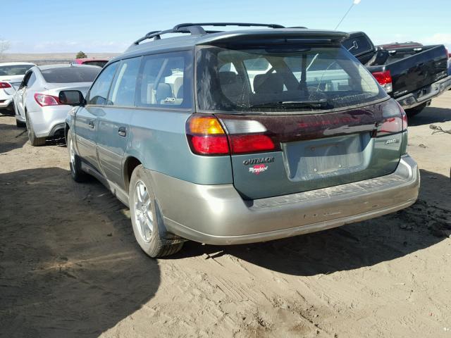 4S3BH675147624005 - 2004 SUBARU LEGACY OUT GREEN photo 3