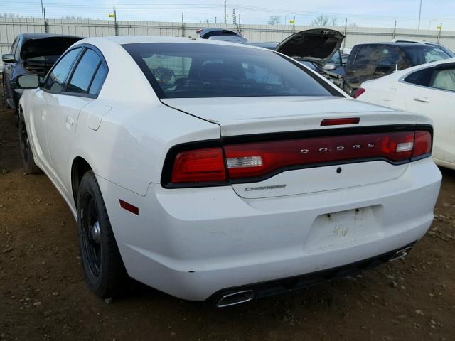 2C3CDXAG1CH295636 - 2012 DODGE CHARGER PO WHITE photo 3