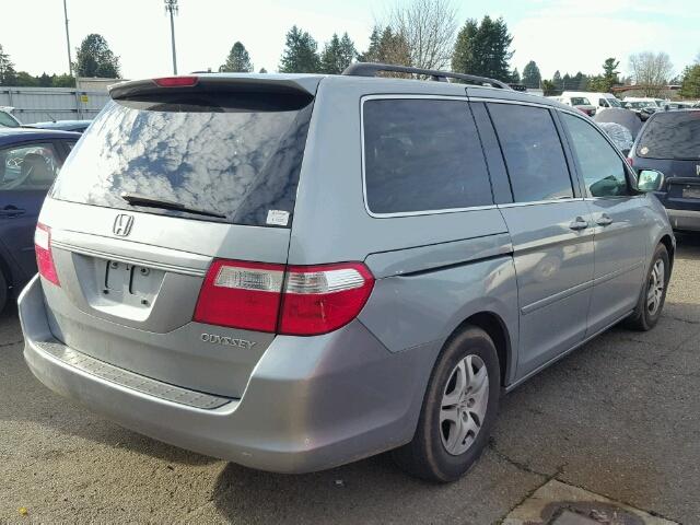 5FNRL38695B046654 - 2005 HONDA ODYSSEY EX SILVER photo 4