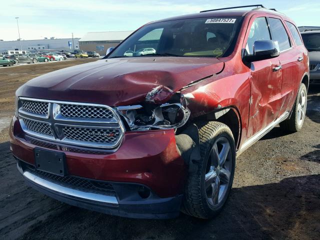 1C4RDJEG9DC666012 - 2013 DODGE DURANGO CI BURGUNDY photo 2