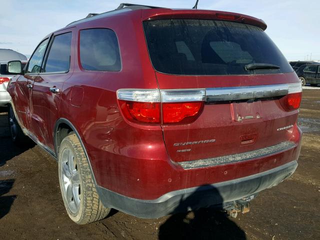 1C4RDJEG9DC666012 - 2013 DODGE DURANGO CI BURGUNDY photo 3