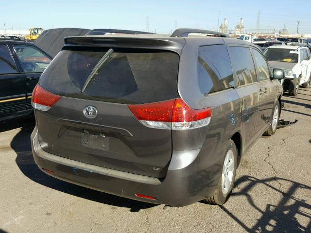 5TDKK3DC6ES419757 - 2014 TOYOTA SIENNA LE GRAY photo 4