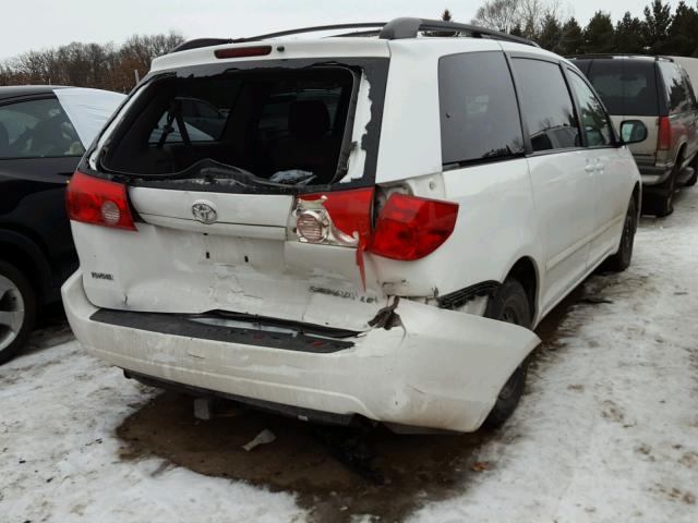 5TDZK23C89S226929 - 2009 TOYOTA SIENNA CE WHITE photo 4