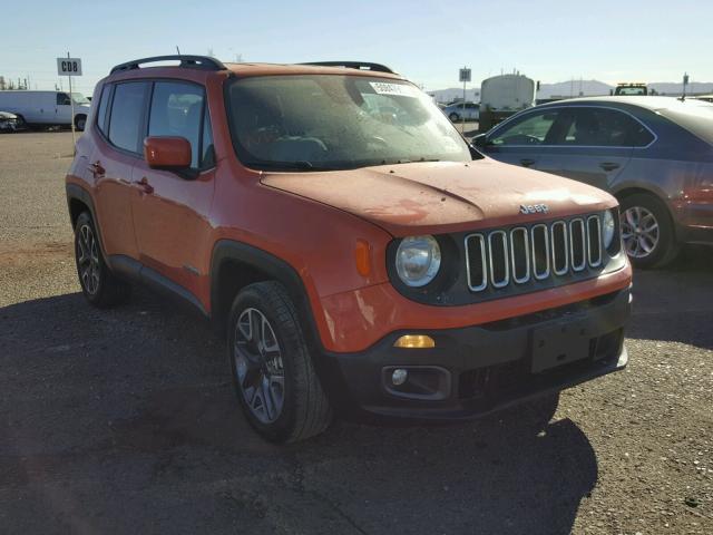 ZACCJABT9GPE09349 - 2016 JEEP RENEGADE L ORANGE photo 1