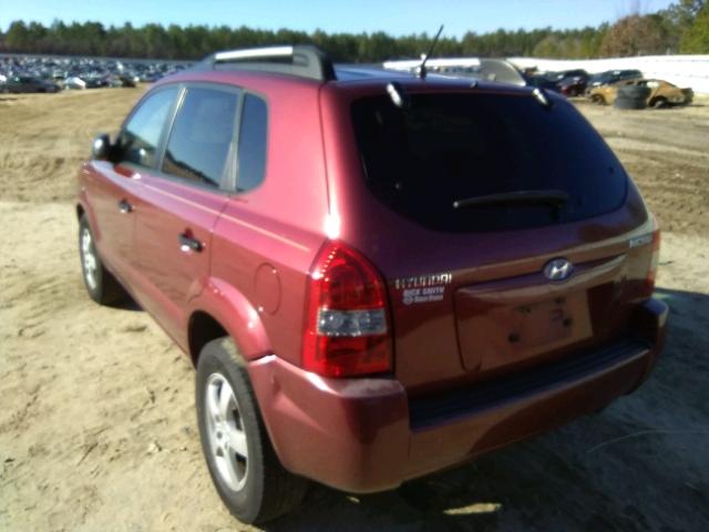 KM8JM12B08U735011 - 2008 HYUNDAI TUCSON GLS RED photo 3