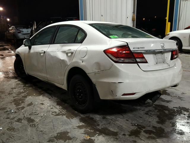 19XFB2F57DE042875 - 2013 HONDA CIVIC LX WHITE photo 3