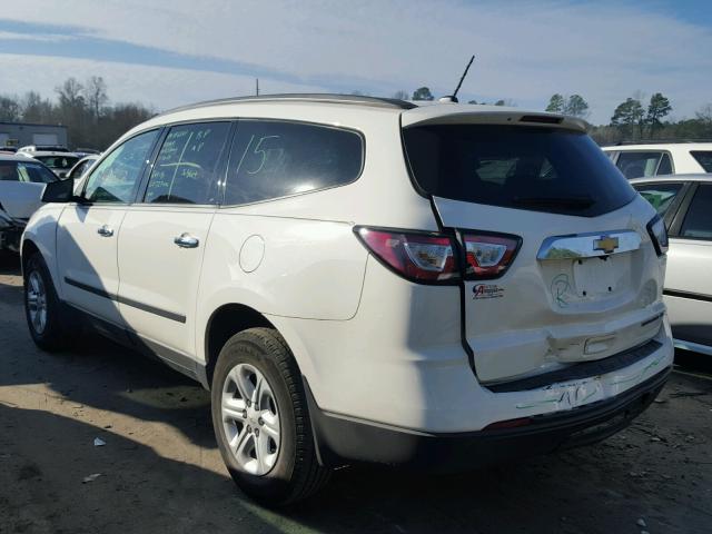 1GNKRFED7FJ199006 - 2015 CHEVROLET TRAVERSE L WHITE photo 3