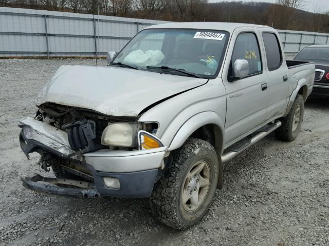 5TEHN72N22Z060290 - 2002 TOYOTA TACOMA DOU SILVER photo 2