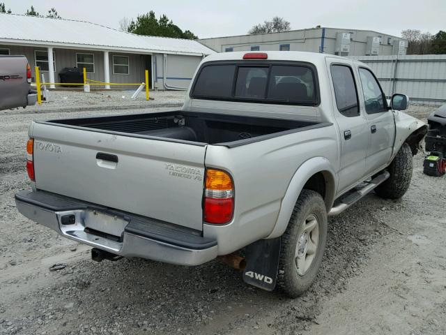 5TEHN72N22Z060290 - 2002 TOYOTA TACOMA DOU SILVER photo 4