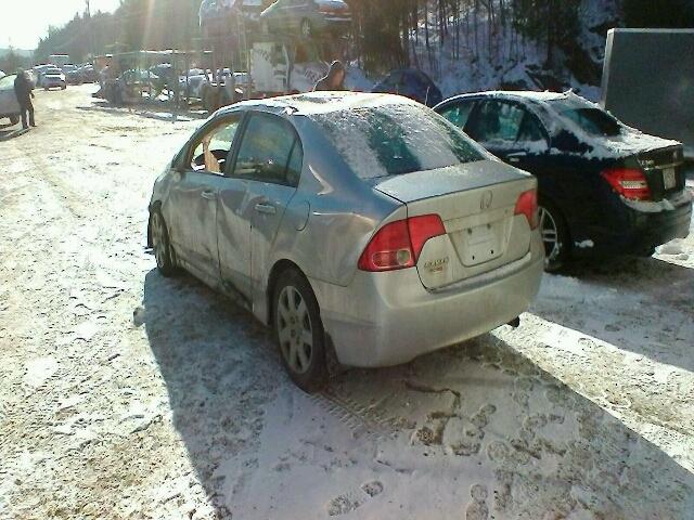 2HGFA16508H337048 - 2008 HONDA CIVIC LX SILVER photo 3