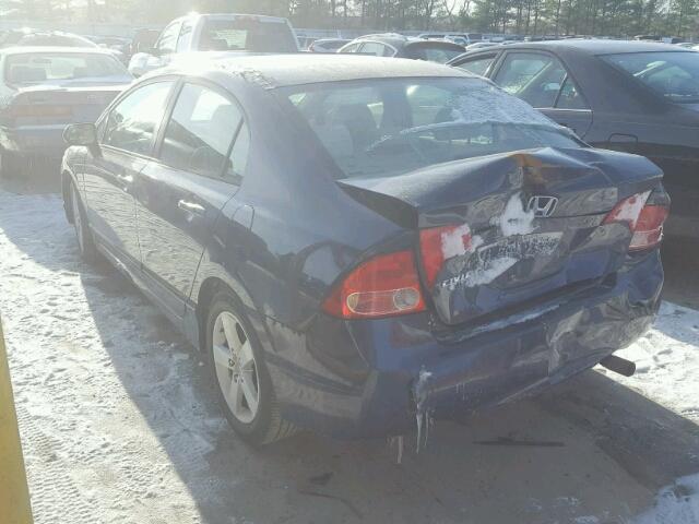 1HGFA16846L142662 - 2006 HONDA CIVIC EX BLUE photo 3