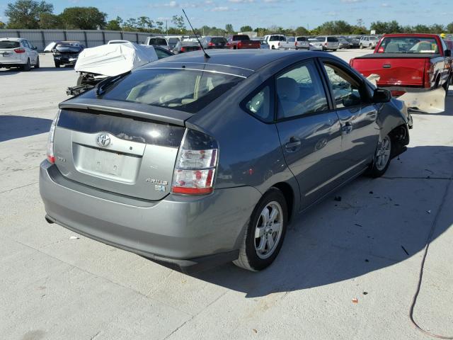 JTDKB20U840005454 - 2004 TOYOTA PRIUS GRAY photo 4