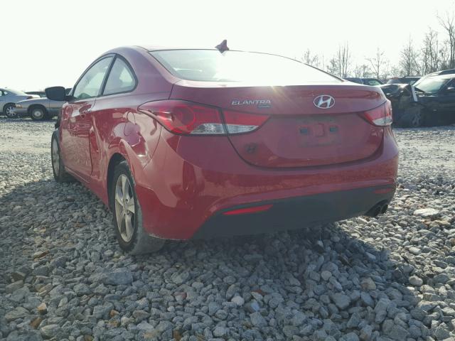 KMHDH6AE8DU019932 - 2013 HYUNDAI ELANTRA CO RED photo 3