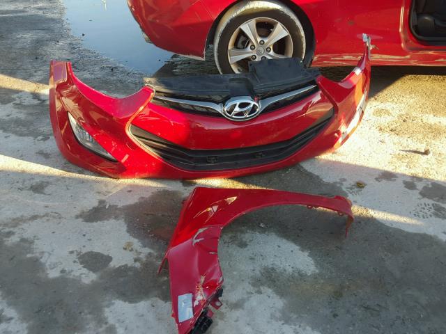 KMHDH6AE8DU019932 - 2013 HYUNDAI ELANTRA CO RED photo 9