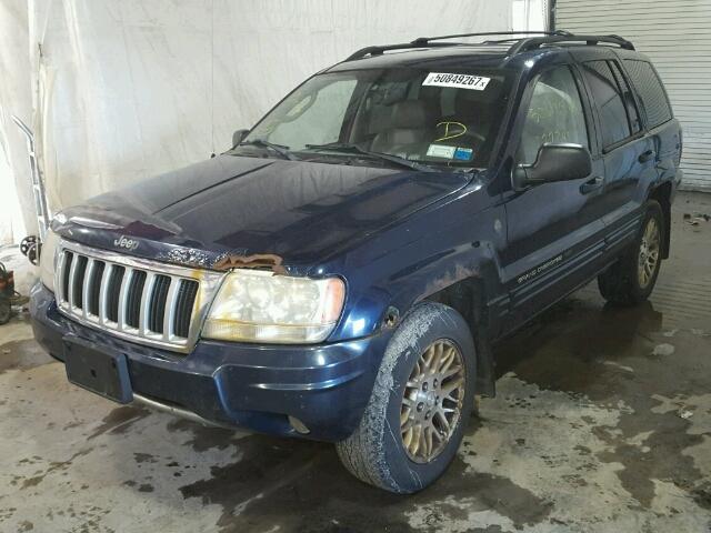 1J4GW58N44C435077 - 2004 JEEP GRAND CHER BLUE photo 2