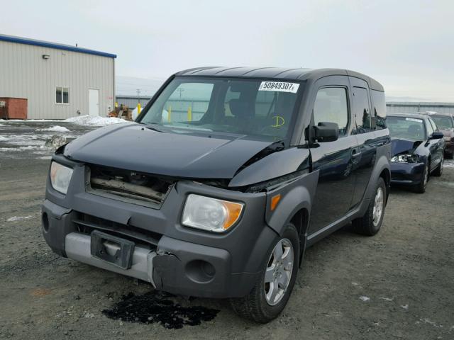 5J6YH18684L007545 - 2004 HONDA ELEMENT EX BLACK photo 2