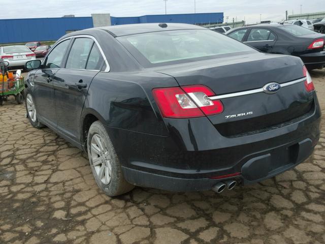 1FAHP2DW3CG125861 - 2012 FORD TAURUS SE BLACK photo 3