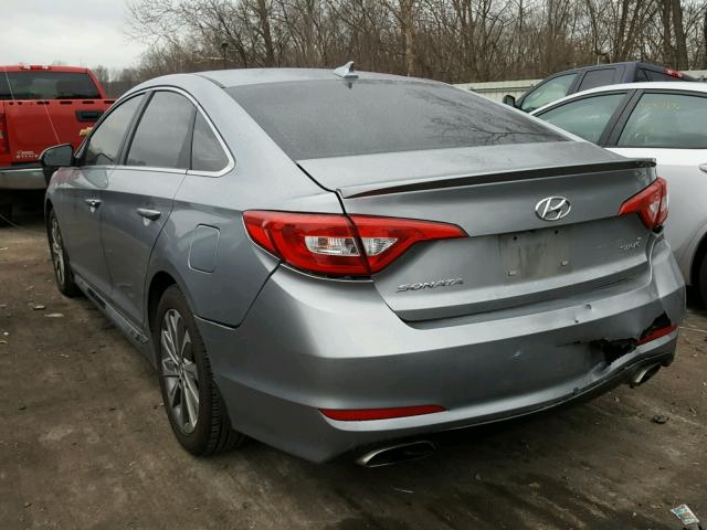 5NPE34AF0FH076868 - 2015 HYUNDAI SONATA SPO SILVER photo 3