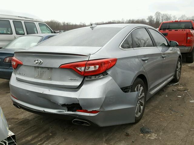 5NPE34AF0FH076868 - 2015 HYUNDAI SONATA SPO SILVER photo 4