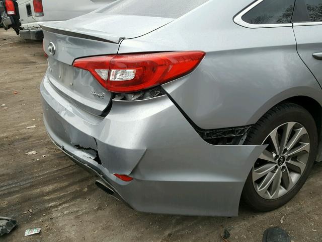 5NPE34AF0FH076868 - 2015 HYUNDAI SONATA SPO SILVER photo 9