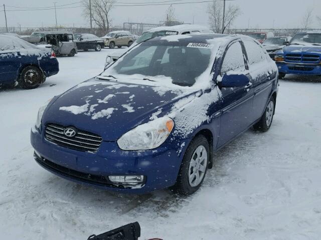 KMHCN45C99U306723 - 2009 HYUNDAI ACCENT GLS BLUE photo 2