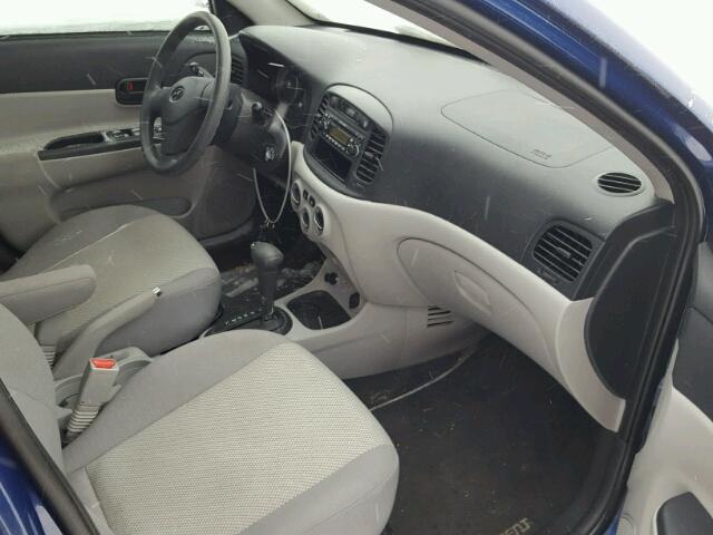 KMHCN45C99U306723 - 2009 HYUNDAI ACCENT GLS BLUE photo 5