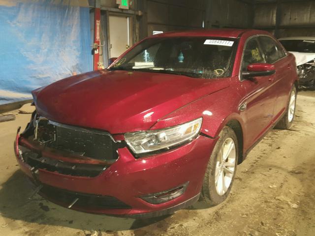 1FAHP2E80EG140580 - 2014 FORD TAURUS SEL RED photo 2