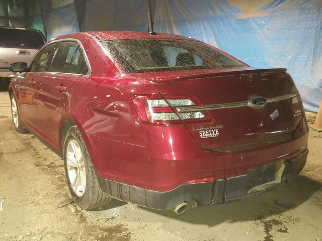 1FAHP2E80EG140580 - 2014 FORD TAURUS SEL RED photo 3