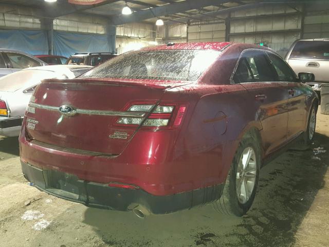 1FAHP2E80EG140580 - 2014 FORD TAURUS SEL RED photo 4