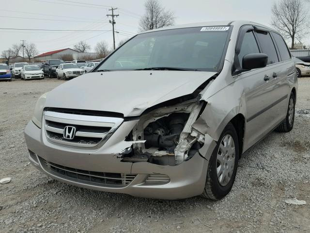 5FNRL38297B006199 - 2007 HONDA ODYSSEY LX GRAY photo 2