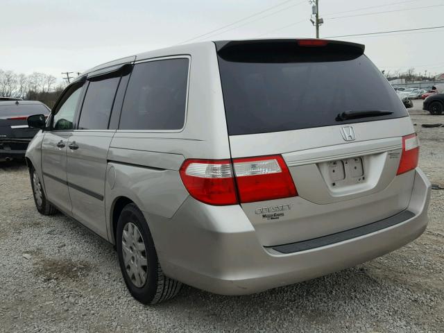 5FNRL38297B006199 - 2007 HONDA ODYSSEY LX GRAY photo 3