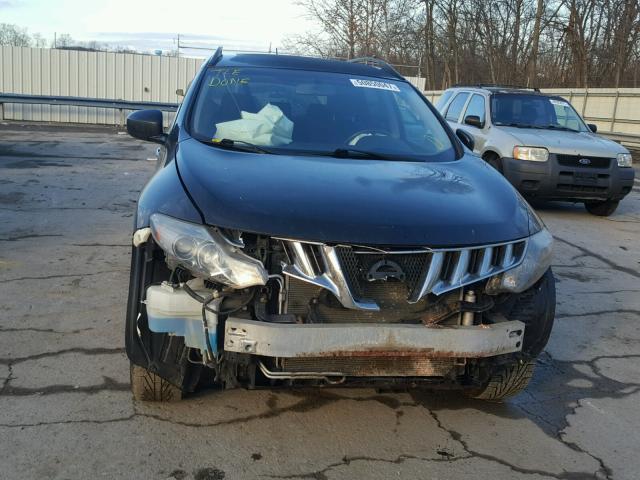 JN8AZ1MW1AW118530 - 2010 NISSAN MURANO S BLACK photo 9