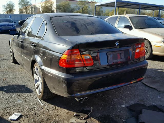 WBAAZ33443KP80536 - 2003 BMW 325 I BLACK photo 3