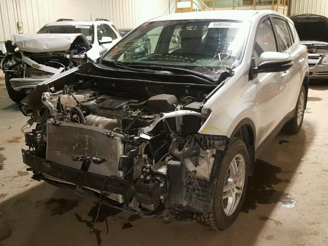 2T3BFREVXFW327669 - 2015 TOYOTA RAV4 LE SILVER photo 2