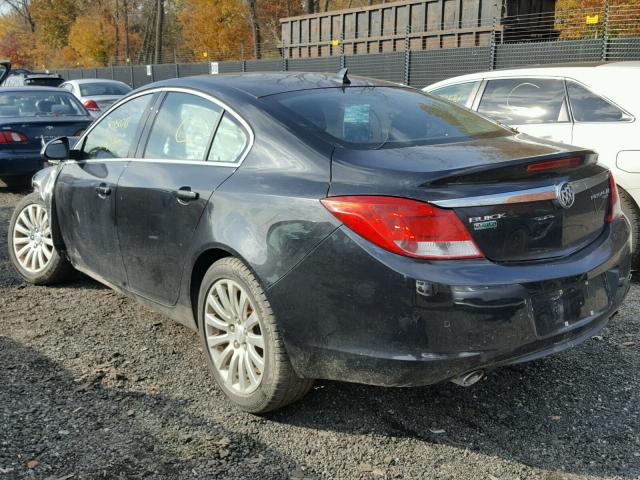 W04GY5GV1B1056140 - 2011 BUICK REGAL CXL BLACK photo 3