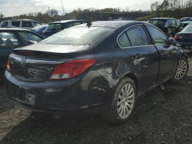 W04GY5GV1B1056140 - 2011 BUICK REGAL CXL BLACK photo 4