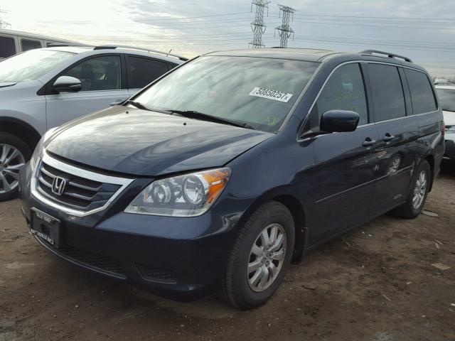 5FNRL3H61AB022830 - 2010 HONDA ODYSSEY EX BLUE photo 2