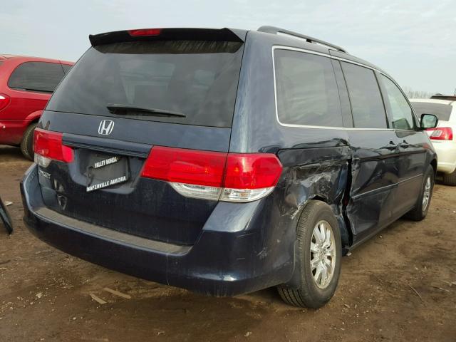 5FNRL3H61AB022830 - 2010 HONDA ODYSSEY EX BLUE photo 4