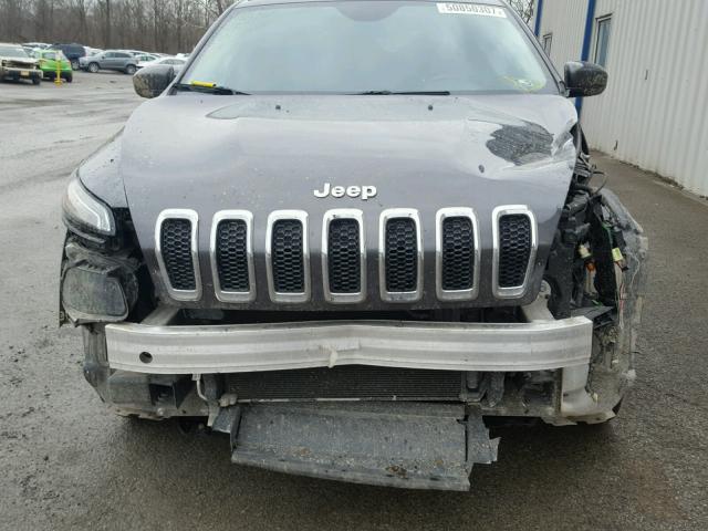 1C4PJMCS3EW146607 - 2014 JEEP CHEROKEE L GRAY photo 9