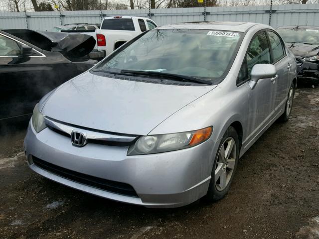 1HGFA16847L019848 - 2007 HONDA CIVIC EX SILVER photo 2