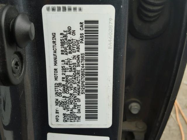 5Y2SP67089Z447665 - 2009 PONTIAC VIBE GRAY photo 10