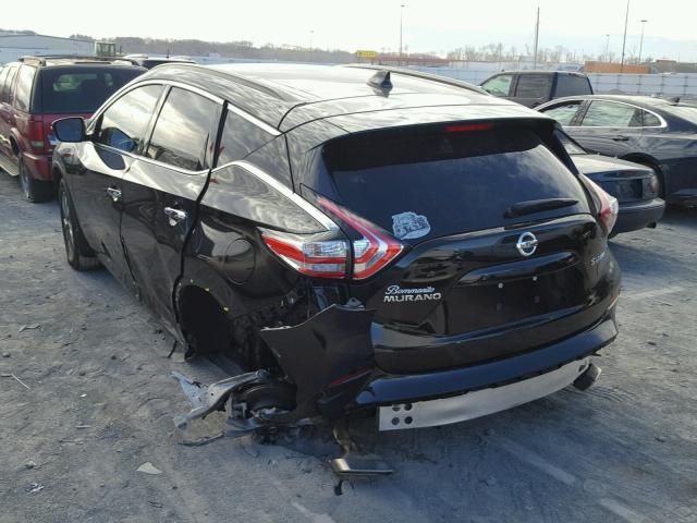 5N1AZ2MH2GN162775 - 2016 NISSAN MURANO S BLACK photo 3