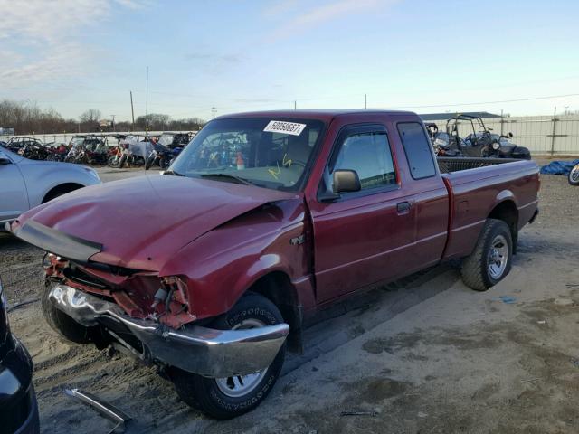 1FTYR14X9XPA81636 - 1999 FORD RANGER SUP RED photo 2